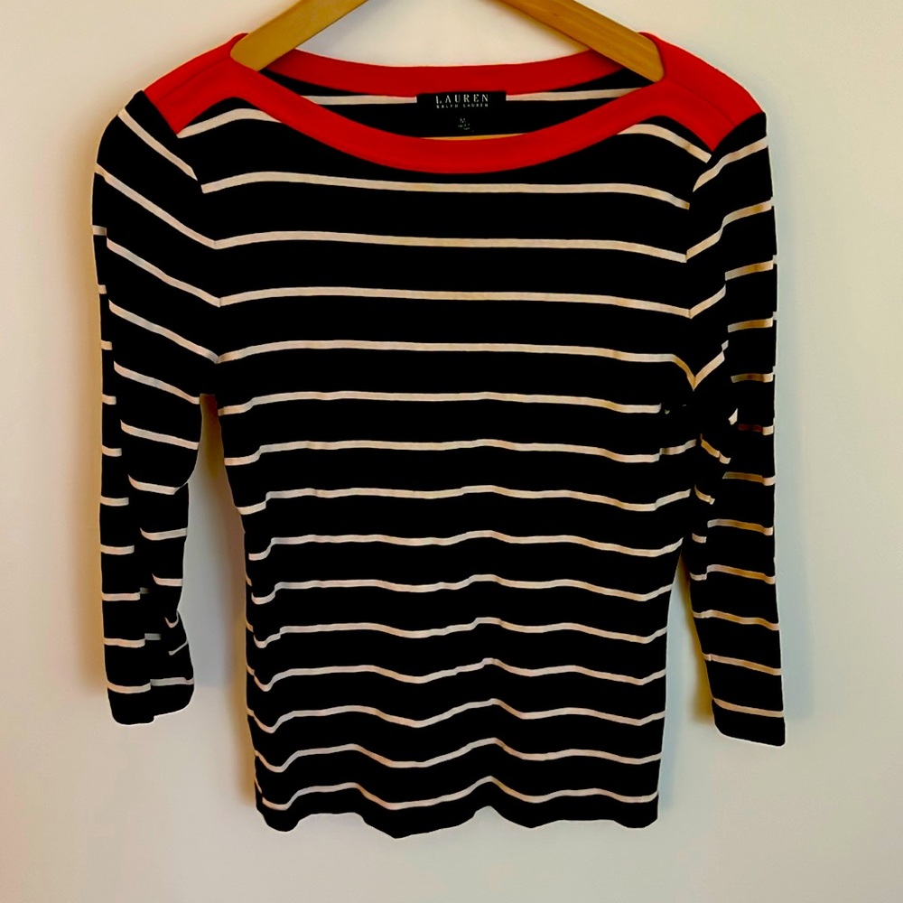 Stripped Brown/Orange Ralph Lauren Top
